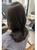 オリーブグレージュブリーチ無し透明感20代30代くびれ巻き越谷