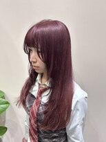 ヘアサロン エン(hair salon en.)&nbsp;ブリーチで作る◎透明感たっぷりチェリーレッドカラー