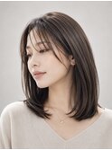 広がりや癖にサヨナラ ミディアム内巻きスタイル