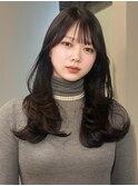 チョコレートカラー顔周りレイヤー20代~50代【西新大濠荒戸】