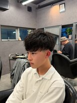 リッチブランドアンドコー 守口店(Rich Brand&Co)&nbsp;マッシュナチュラルカラーマッシュメンズヘアカラーツーブロック
