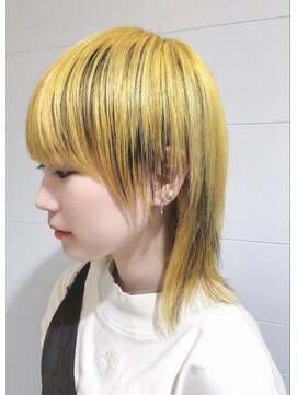 アルクバイネオリーブ 荻窪店(arc by neolive) ミディアムレイヤーウルフ×ビビットカラー arc by neolive 荻窪