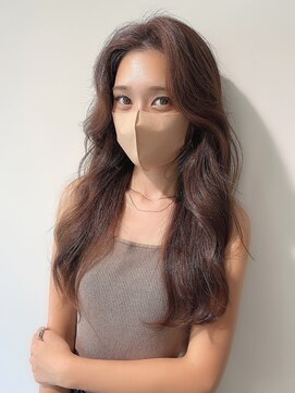 オリジンアド(ORIGIN+) くすませすぎないグレージュ/センターパート/くびれヘア