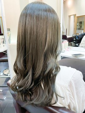 ミシェリー(misherry) グレージュカラーココアベージュロング韓国ブリーチなしワンホン