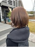 切りっぱなし◎ゆるコテ巻きボブ