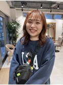 【ADORE横浜】ピンクオレンジ×レイヤーカット