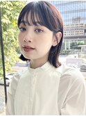 ボブ/ロブ/切りっぱなし/前髪/顔周りカット/銀座一丁目
