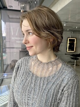 スクリーンギンザメゾン 銀座(SCREEN GINZA MAISON.) クラゲヘアー/小顔に見せるヘア/ココアベージュ/銀座