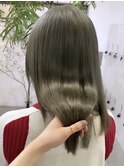 ★ブリーチなしカラー オリーブカラー オリーブベージュ ボブ