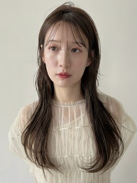 ディッセンバー 渋谷(December) 【December】小顔顔周りレイヤー、オリーブベージュ