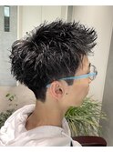 ショートパーマ×刈り上げショート
