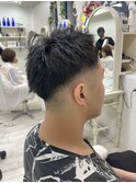 夏おすすめベリーショート/アッシュブラック/カルマパーマ　新籾