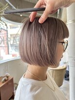 パーク(PARK)&nbsp;ミニボブショートボブハイトーンボブミルクティーベージュ