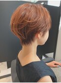 くびれレイヤーショート×オレンジブラウン　メルティカラー