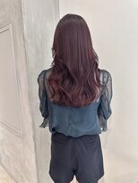 ヨーク(YOKE)&nbsp;YOKE ワインレッドボルドーブリーチなしダブルカラー艶髪