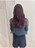 YOKE ワインレッドボルドーブリーチなしダブルカラー艶髪