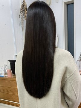 ハニーシブヤ(HONEY shibuya) 髪質改善カラー バイカルテ 美髪矯正 ブルーブラック 小顔