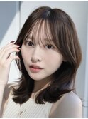 うるツヤオリーブベージュモテ髪色気エアリーカール美髪大人ヘア