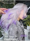 デザインカラーケアブリーチダブルカラーパープルラベンダー