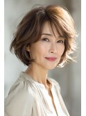 20代30代小顔ミディアムショート×くびれレイヤー韓国風
