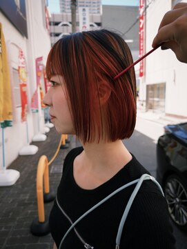 アイシー(I see) オレンジアンブレラカラー#阿倍野#ブリーチ