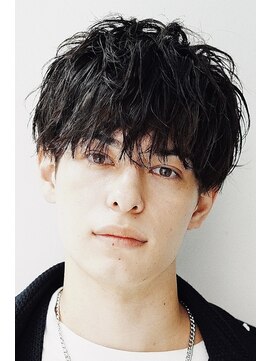 ゼンコー アオヤマ(ZENKO Aoyama) メンズカット波巻きパーマツイスパシャドウフェザー