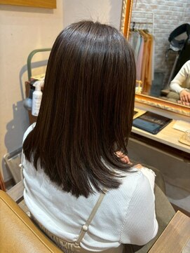 大人可愛い艶カラーゆるふわフレンチガーリー似合わせカット