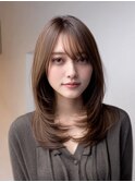 ハッシュカットバタフライカット顔回りカットカーテンバング