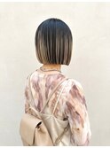 春イメチェン◎透明感グレージュハイライトミディ
