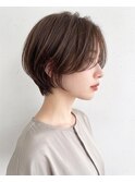 【東 純平】小顔 大人めハンサムショート アッシュベージュ