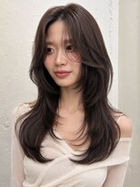 ベル 新宿(Belle)&nbsp;大人ヘア　韓国レイヤー　ココアベージュ　シースルー　新宿