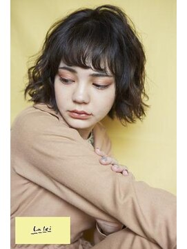 ラレイ(Lalei) 【 表参道/青山】ダークブランジュ×切りっぱなしボブ【ささき】