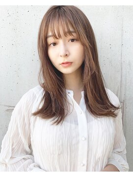 リコバイアフロート(riko by afloat) 顔周りに可愛いニュアンス抜け感ヘアペールベージュ【riko立野】