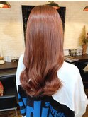 #ピンクブラウン#ピンクベージュ#カラー#ダブルカラー