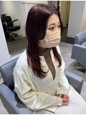 CAF松本【ボルドーカラー×ロングレイヤーカット】