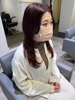 カフ(CAF)&nbsp;CAF松本【ボルドーカラー×ロングレイヤーカット】