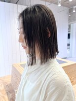 アイティーバイアルバム 松戸店(IT by ALBUM) 切りっぱなしボブ_グレージュカラーボブウルフ_ba404991