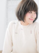 ドクターズ サロン ラブ(Dr's Salon LAB)&nbsp;ふんわりカール&厚めバングの大人ガーリーボブf古河20代30代40代