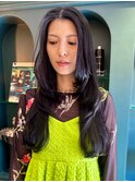 ロングレイヤー　ネイビーカラー
