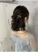 ハーフアップヘアセット