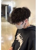 波巻きスパイラルパーマ・マッシュ
