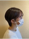 ハンサムショート 透明感カラー