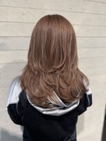 ルノン フィージュ(LUNON fieju)&nbsp;レイヤーカット/ミディアム/ミルクティーベージュ