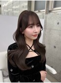 大人気!韓国くびれヘア♪ 透明感チョコブラウンカラー!