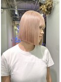 【ミルクティーベージュ☆切りっぱなしボブ】