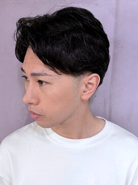 ディスイズバーバー(THIS IS BARBER) 毛流れニュアンスパーマ ツーブロック アップバング【札幌】