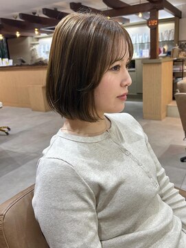 ロアバイチェリーコークウブ(Loa by CHERRY COKE ubu) やわらか質感ボブ / ブラウンベージュ