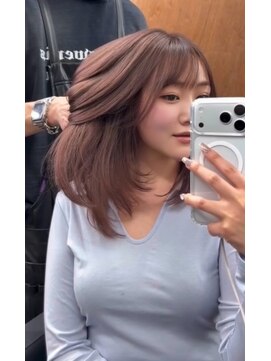 エッセンザ 梅田(ESSENZA) 紅茶カラーミルクティーベージュヘンリーカラー韓国レイヤー