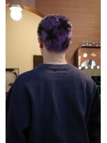 エディ(Edy)&nbsp;スパイキーショートケアブリーチダブルカラー外国人風眉毛カット