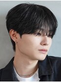 メンズシースルーマッシュニュアンスパーマシャドウパーマテテ風